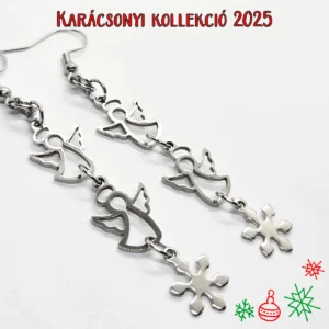 Hóangyal fülbevaló – ezüst színű